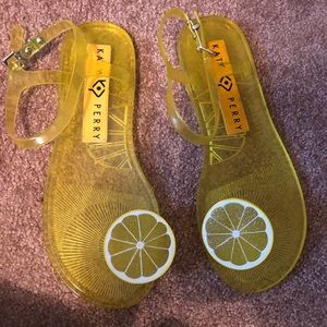 Lemon jelly flip flops
